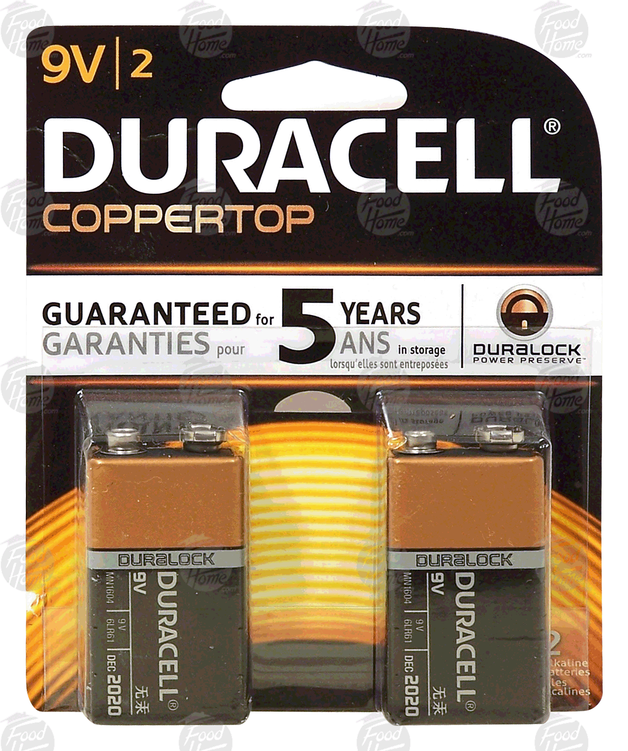 Duracell Coppertop 9 volt alkaline long lasting batteries Full-Size Picture